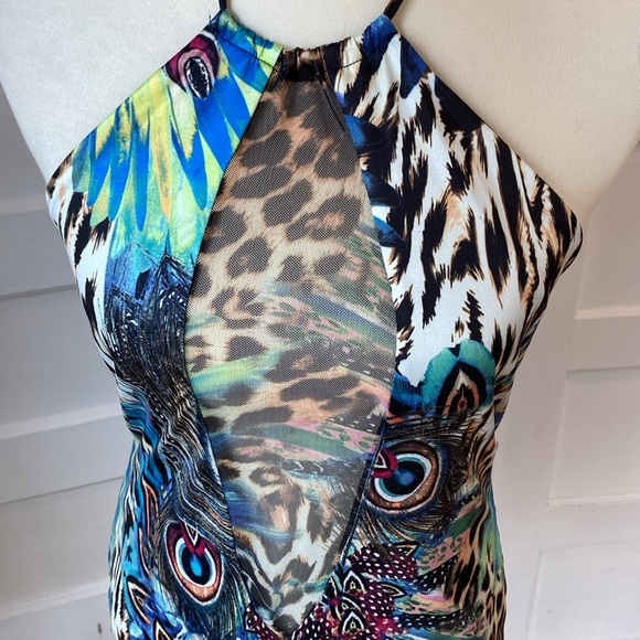 NWT Fashion Nova Paparazzi Please Halter Mini Dress, Size L - Picture 15 of 17